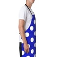 thumbnail image 3 of Pofeuu Blue And White Polka Dot Print Waterproof Apron with Pockets Adjustable Cooking Aprons Kitchen Bib for Baking Household Cleaning, 3 of 8