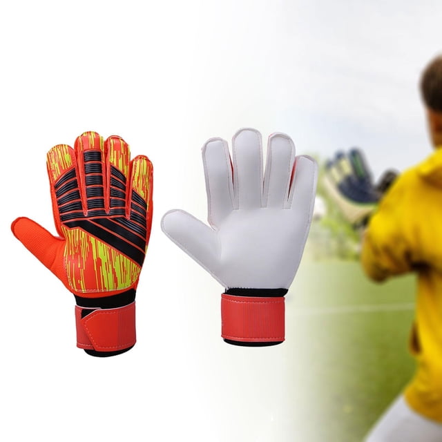 Guantes de con protección para los dedos, antideslizantes, ajustables, para fútbol 8cm