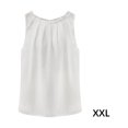 thumbnail image 4 of Guardurnaity Nueva blusa informal sin mangas con cuello de gasa a la moda para mujer de verano Ropa interior Blanco XXL, 4 of 6