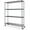 Black, variant on CAPHAUS NSF Heavy Duty Commercial Adjustable Wire Shelving w/ Wheels & Leveling Feet, Kitchen Storage Metal Shelf, Garage Storage Shelving, Utility Wire Rack Storage Unit, Silver 48 x 18 x 76 4-Tier
