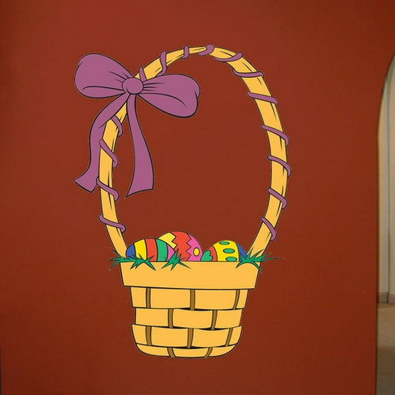 Wallhogs Easter Basket Cutout Wall Decal