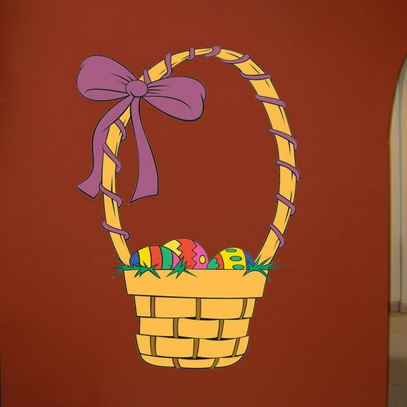 Wallhogs Easter Basket Cutout Wall Decal