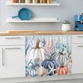 thumbnail image 6 of Pumpkin Starfish Sink Skirt 11"Wx13"L,Dustproof Under Sink Curtain with Self Adhesive Tape,Blue Thanksgiving Coastal Autumn Cabinet Curtain Cover for Bathroom Vanity,RV,Kitchen Cabinet Storage Shelf, 6 of 9