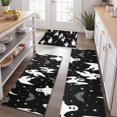 thumbnail image 2 of Halloween Ghosts Bats and Stars Kitchen Rugs Sets Of 3,Kitchen Runner Rugs Non Skid Washable,Decorative Kitchen Floor Mats for Kitchen,Sink,Laundry,17"x30"+ 17"x47" + 17"x59", 2 of 6