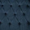 thumbnail image 3 of Chatau Contemporary Tufted Recliner with Nailhead Trim, Navy Blue Fabric and Espresso, 3 of 9