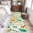 thumbnail image 4 of 2'x6' Rug Runners for Hallways Kitchen, Spring Botanical Non Slip Entryway Beside Floor Carpet Runner, Watercolor Leaves Floral Rustic Cream Laundry Room Bedroom Throw Rugs Mat for Family Pet, 4 of 8