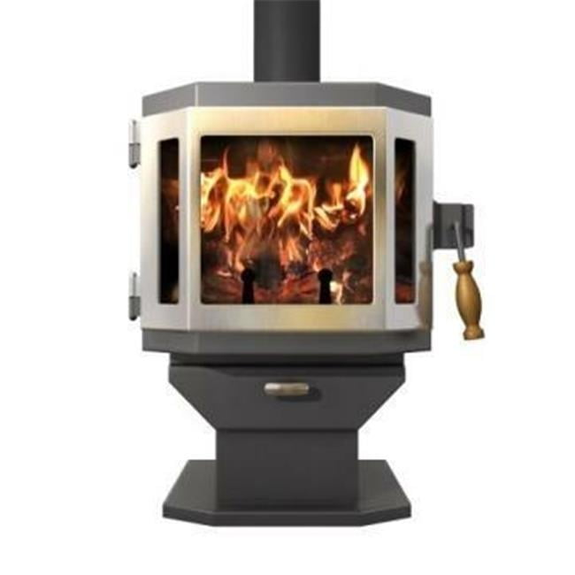 MF Fire MF001BP02DP00 Catalyst Wood Stove with Charcoal & Stainless
