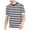 Black, variant on Xl White Tshirts for Men Round Neck Short Sleeve Office Casual Striped Tee Slim Fit Clothes Men Light Blue S