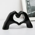 thumbnail image 1 of Estatua decorativa con forma de corazón y manos FANTESTICRYAN, resina negra, 13 x 8 cm, 1 of 9