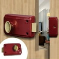 thumbnail image 2 of Night Latch Deadbolt Rim Lock Household Strong Universal Heavy-Duty Locks Front House Padlocks Gate Anti-Theft Heavy-Duty Single Mortise Open With Key Type 3, 2 of 7