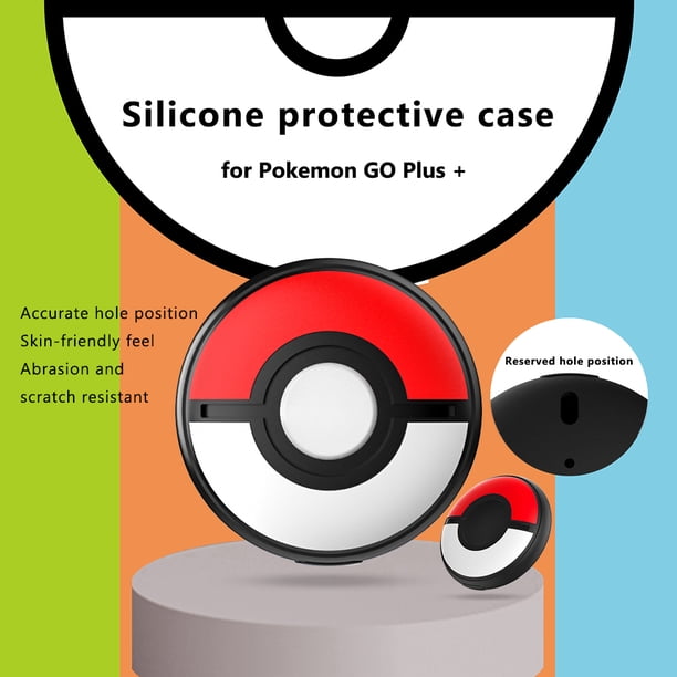 Funda Protectora Rígida Para Pokemon GO Plus + – Estuche EVA A Prueba De Golpes Con Mosquetón Y Correa De Mano, Rojo Y Blanco