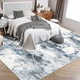 thumbnail image 4 of Garvee 5'x7' Modern Abstract Area Rugs Marble Design Accent Carpet, Distressed Print Rug Washable Rug with Non-Slip Backing Ultra-Soft Low Pile Indoor Rug for Living Room Bedroom Office, Blue, 4 of 8