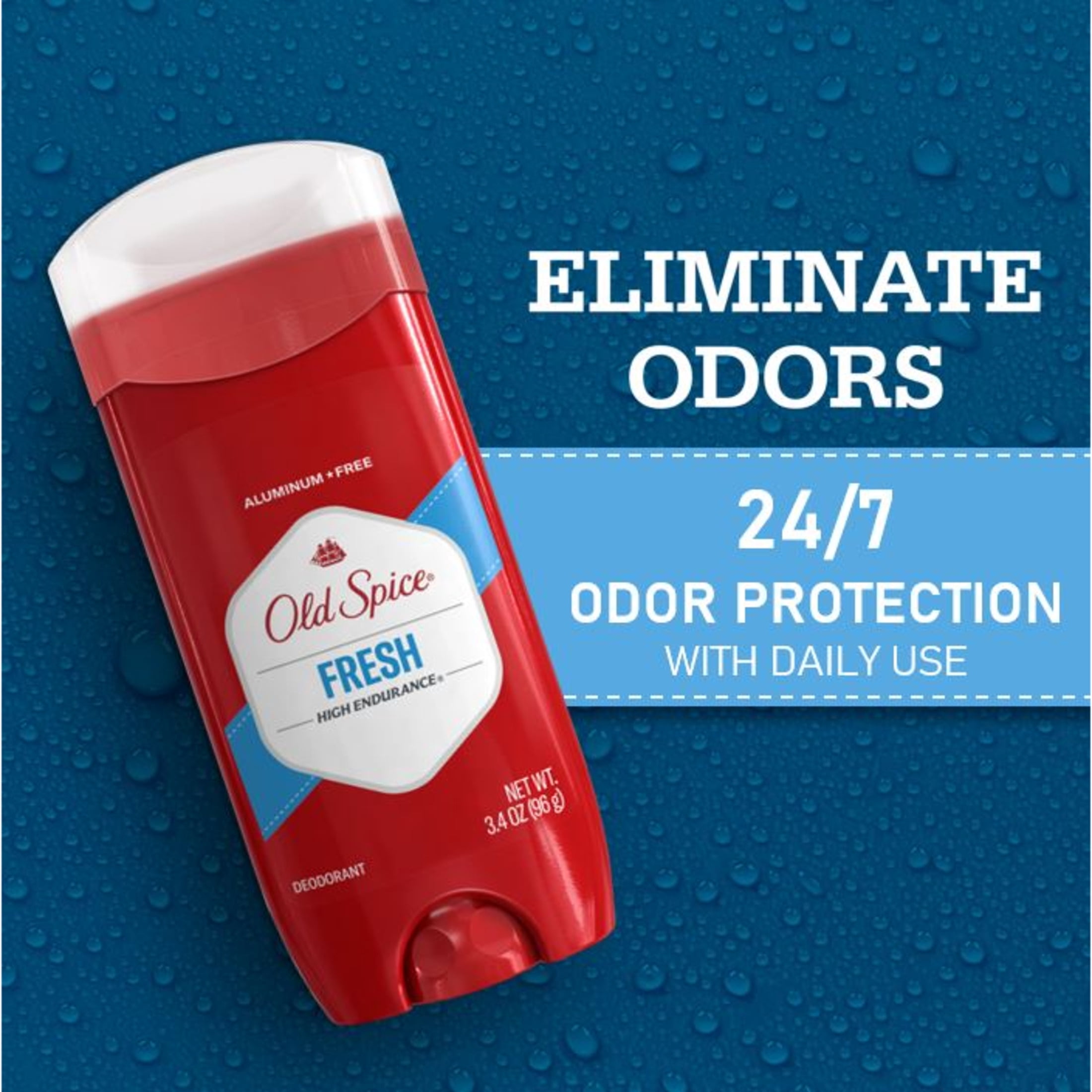 (2 pack) Old Spice Deodorant for Men, Aluminum Free, Fresh, 24/7 Odor Protection, 3.4 oz, 2-Pack
