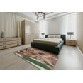 thumbnail image 4 of Ahgly Company Indoor Square Patterned Light French Beige Brown Abstract Area Rugs, 7' Square, 4 of 6