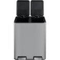 thumbnail image 1 of Kojooin Dual Compartment Trash Can, 60L Stainless Steel Garbage Bin with Soft-Close Lid and Removable Inner Buckets, 1 of 5