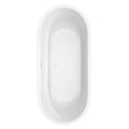 thumbnail image 5 of Juliette 71 Inch Freestanding Bathtub in White with Shiny White Trim and Floor Mounted Faucet in Brushed Gold, 5 of 9