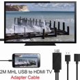 thumbnail image 3 of Phone to TV Universal HDMI HDTV AV 1080p Adapter Cable for Cell Phone and Tablets Red, 3 of 4