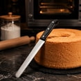 thumbnail image 6 of Bread Knife - Stainless Steel Serrated Bread Knife for Homemade Bread, Cakes & Bagels, 12 Inch Kitchens Knifes Saw Breads Cutter, Bagel Sourdough Slicer Knifes with Wooden Handle, 6 of 8