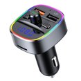 thumbnail image 1 of Adaptador De Coche Bluetooth 5 Multifunción 12-24V Pantalla Digital Cargador De Coche 18W Qc3.0 Carga Rápida Compatible Con Tarjeta Sd 32G / Disco U Llamada Manos Libres Inalámbrica Transmisor Fm seitruly VI009407-02, 1 of 7