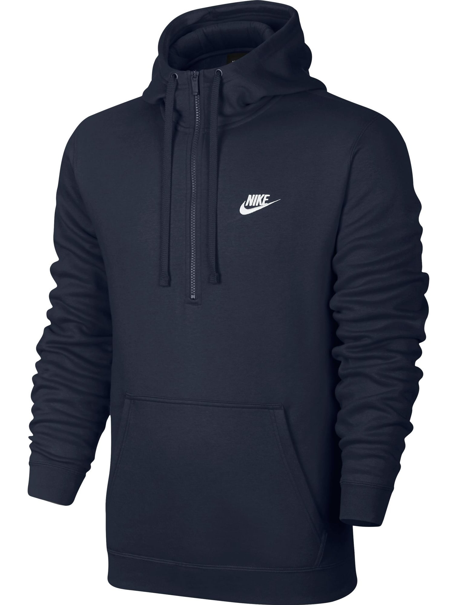 Nike - Nike Club Half Zip Longsleeve Men's Hoodie Blue/White 812519-451 ...