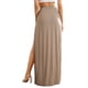 thumbnail image 5 of VISgogo Falda Elástica de Cintura Alta para Mujer, Falda Larga de Playa con Absorción de Sudor de Corte Suelto con Abertura Lateral de Color Sólido VISgogo  moda, 5 of 6