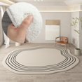 thumbnail image 1 of Irregular Round Living Room Carpet Simple Decorative Bedroom Carpets Ins Bedside Rugs Special-shaped Children Room Rug Customize80x120cm Gao Jinjia LED, 1 of 2