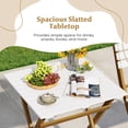 thumbnail image 4 of Gymax 3-Piece Folding Patio Bistro Set w/ Slatted Design Small Outdoor Furniture Set, 4 of 9