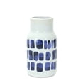 thumbnail image 2 of Melrose Abstract Two-Tone Ceramic Vases - 10" - White and Blue - Set of 2, 2 of 3
