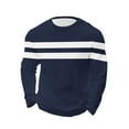 thumbnail image 5 of S-5X Mens Big & Tall Sweatshirts Plus Size Waffleknit Long Sleeve Shirts Color Block Stretchy Pullover Crewneck Going-Out Loungewear Sweatshirt Tops, 5 of 5