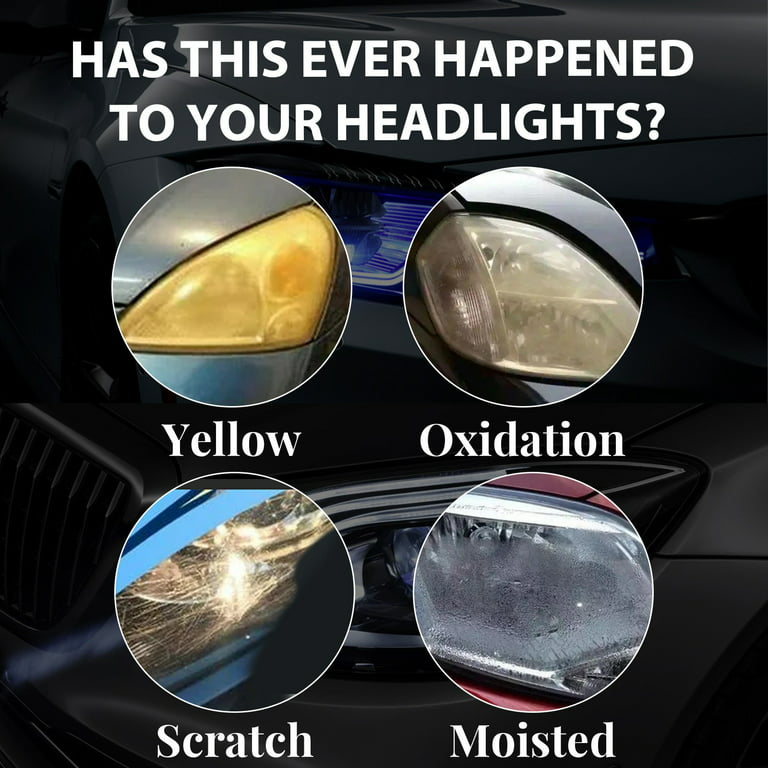  Headlight Restoration Car Headlight Lens Scratch Repair Polish  Tool with 100ml Restoration Liquid,Auto Headlight Vapor Renovation Kit with  UV Block Coat to Remove Yellowing/Scratch/Haze/Oxidation : Automotive