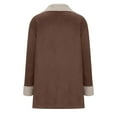 thumbnail image 4 of Bovxnpu Winter Coats for Women, Women's Oversized Jackets Solid Color Faux Composite Fleece Button Down Lapel Coat Warm Winter Clothing, 4 of 7