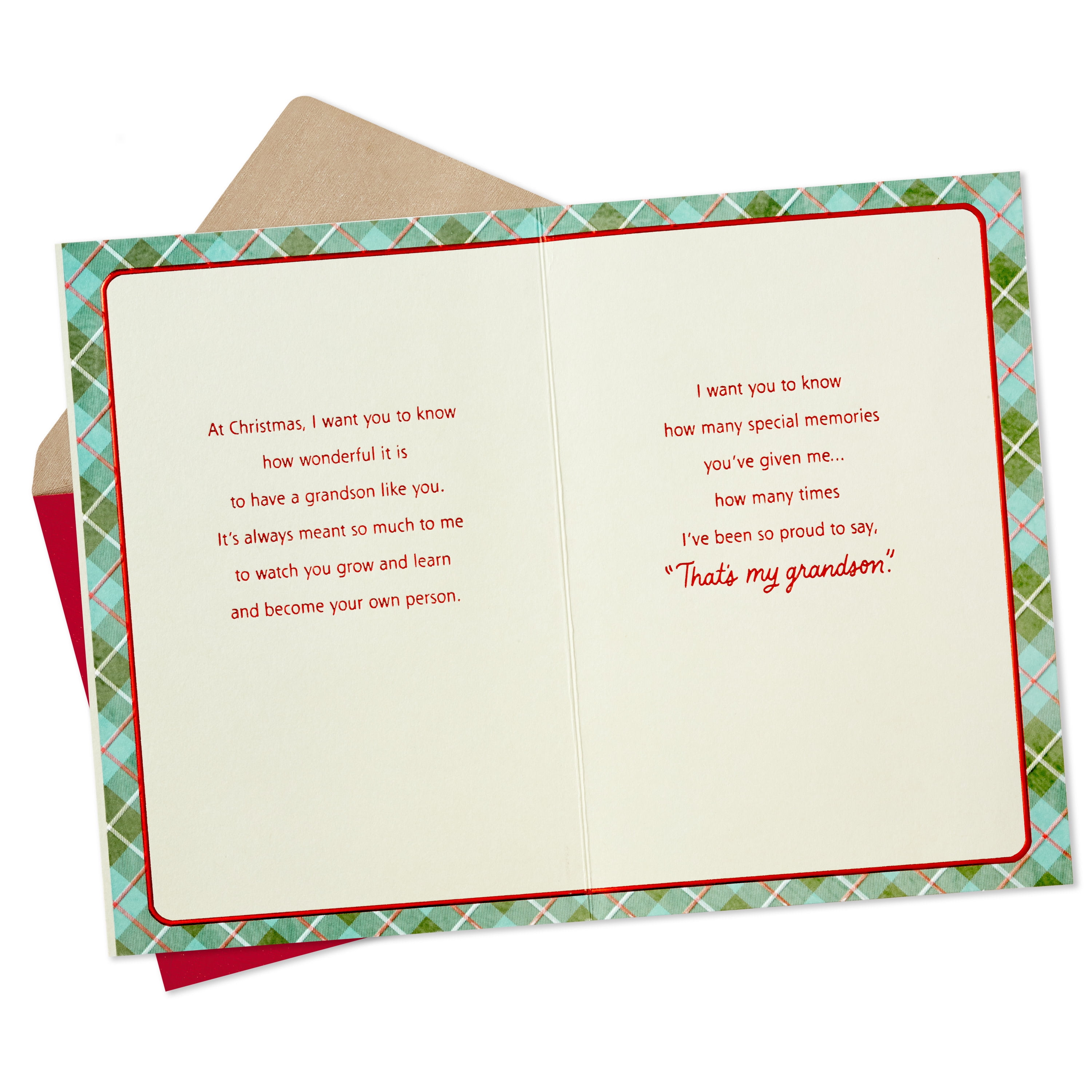 Hallmark Christmas Greeting Card for Grandson (Love, Pride and Special Memories)