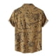 thumbnail image 4 of Camisas Y Playeras Playa Turn-Down Sleeve Sun Camisa de hombre Estampado de camisa casual corta Camisas de hombre (Khaki, 3XL), 4 of 7