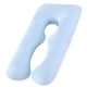 thumbnail image 3 of funda de almohada de apoyo para embarazadas, en forma de U, para dormir, con cojín para brazos y cuerpo, para el embarazo (azul cielo), 3 of 8