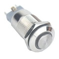 thumbnail image 1 of Interruptor de botón pulsador de prueba de agua con 12V 12 mm con 50 cm de potencia Auto- - (Color: ), 1 of 7