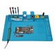 thumbnail image 1 of Alfombrilla de reparación flexible, almohadilla de soldadura de silicona resistente al calor para dispositivos electrónicos, incluye compartimentos magnéticos y regla de escala, material no tóxico, 1 of 5
