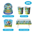 thumbnail image 2 of Decoración de cumpleaños de Super Mario, vajilla, manteles, vasos de papel, platos, telón de fondo, globos de dígitos para fiesta, recuerdos para bebés y niños, 2 of 5