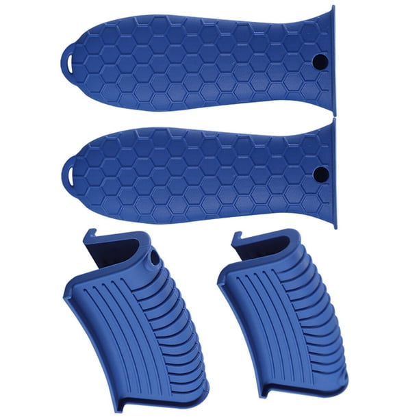Accesorios de Cocina Bewildely 4 unids/set Silicona Resistente al Calor Negro Rojo Azul