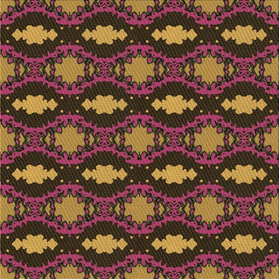 Ahgly Company Indoor Square Patterned Plum Pie Purple Area Rugs, 8' Square