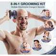 thumbnail image 4 of Nogroa Head Shaver Set, 7D Electric Hair Razor for Bald Men, 8-in-1 IPX6 Waterproof Cordless Rechargeable Wet/Dry Clipper Nose Trimmer Grooming Kit with Type C Charge, LED Display, 4 of 10