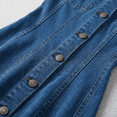 thumbnail image 3 of Summer Denim Dress Short Sleeves for Women Button Down Babydoll Sundress Jean Dress with Pockets Vacation, 3 of 6