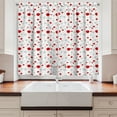 thumbnail image 2 of Ambesonne Poppy Flower Kitchen Curtains, Tender Spring Stems, 55"x39", Scarlet Green Pale Grey, 2 of 3