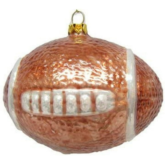 December Diamonds Blown Glass Hanging Football Ornament