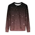 thumbnail image 4 of Sexlip Womens Galaxy Print Sweatshirt Long Sleeve Round Neck Design Soft Fabric Relaxed Silhouette for Casual Wear Gold XL, 4 of 8