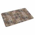 thumbnail image 2 of Abstract Flower,Door Mat&nbsp;Indoor Outdoor Entrance,Non Slip Small Rug for Kitchen Bathroom Entryway Rug,Oriental Bohemia Brown Geometric Leaves Washable Doormat Floor Mat 16x24 Inch, 2 of 8