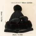 thumbnail image 3 of ZSQDM Autumn and Winter Warm Plush Hat for Women with Cute Little Ears Plus Velvet Pullover Woolen Knitted Hat Lei Feng Hat beanie for Women Hat Organizer for Baseball Caps Bomber Hats Swim Cap Kids, 3 of 3