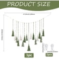 thumbnail image 2 of Green Macrame Garland 47.24" Polyester Boho Rustic Woven Tapestry Tassels Natural Wood Beads Wall Hanging Art Decoration with Hanger for Nursery Bedroom Living Room Decor Green, 2 of 9