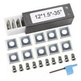 thumbnail image 1 of Lefu For Wood Planer Cutter Inserts 10pcs 12mm Square Tungsten Carbide Blades, 1 of 9