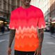 thumbnail image 1 of Ceisia Men's Loose Fit Solid Color T-shirt Short Sleeve Round Neck Elastic Casual Daily Sport Tee Tops Red XXL Gifts, 1 of 8