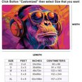 thumbnail image 2 of Monkey Rug & Home Decor-Cool Gorilla Black Area Rugs-Animal Monkey Rug Carpet Durable & Non-Slip Modern Rugs for Living Room Bedroom Man Cave Decorative-O67YY, 2 of 7